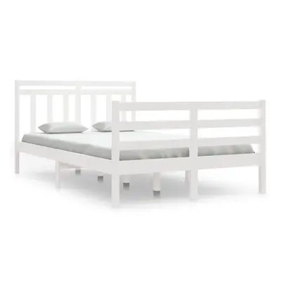 (white, x cm) vidaXL Solid Wood Bed Frame Bedroom Bedstead Bed Base Multi Colours/Sizes