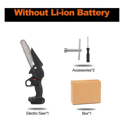 (Only machine) 88v 3000w Mini Inch Electric Chainsaw Battery Woodworking Pruning Chainsaw One Ha