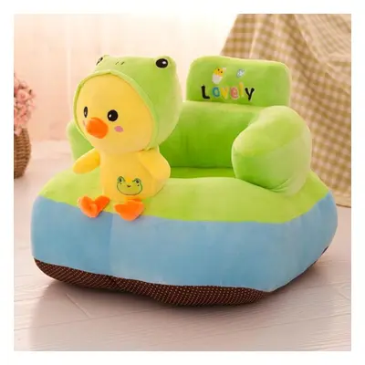 (green, 55*45*35cm) Baby Chair Learning To Sit Feeding Chair Cover Soft Plush Toy Cartoon Child 