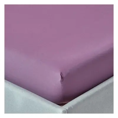 (Small Double, Grape) Egyptian Cotton Fitted Sheet TC