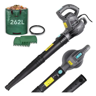 Leaf Blower Set by Bluemars - Powerful 3000W, 8m Corded Garden Blower with Garden Leaf Grabbers 