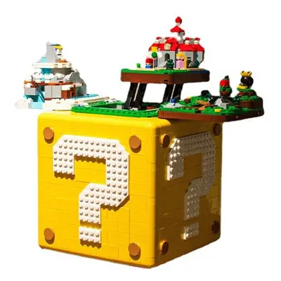 (LED Light With Remote Control Version) Fit Lego Super Mario Question Mark Block Light Kit Build