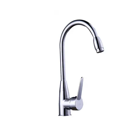 Red-crowned Crane Single Hole Hot and Cold High Curved Basin Kitchen Faucet