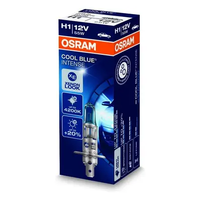 OSRAM COOL BLUE INTENSE H1, headlight bulb for halogen headlamps, xenon effect for white light, 