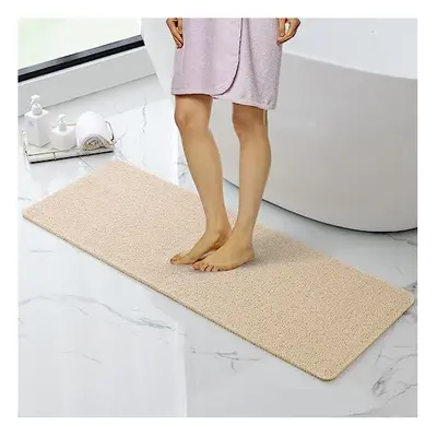 Loofah Shower Mat Non Slip Anti Mould 100x40 cm With Shower Puff PVC Machine Washable Bath Mats 