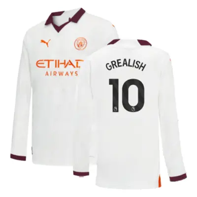 (XLB) Man City Long Sleeve Away Shirt (Kids) (GREALISH 10)