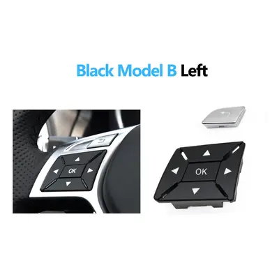 (W204 B Black Left) W204 Car Steering Wheel Switch Multi-functional Button For Mercedes BENZ C E