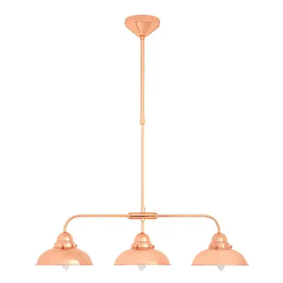 Jasper Pendant Light Three lamps Copper Finish