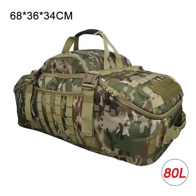 (80L OCP) Men Army Sport Gym Bag Military Tactical Waterproof Backpack Molle Camping Backpacks S