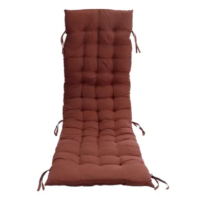 (Rose Red) 48x170CM Thickened Garden Rocker Upholstery Chair Cushion Foldable Double Sided Outdo