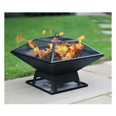 Fire Pit Stove Patio Heate With BBQ Grill Outdoor