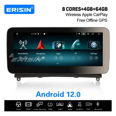 10.25" IPS 8-Core Android 12.0 CarPlay Car Stereo WiFi DAB+ Sat Nav Mercedes-Benz C-Class W204