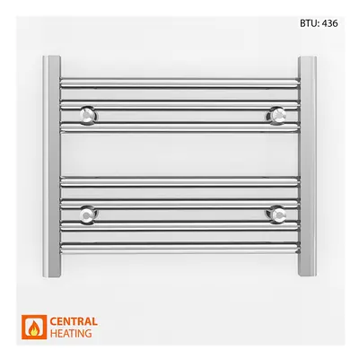 (500 x 400mm (BTU : 436)) Chrome Bathroom Designer Straight Towel Radiator