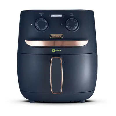 Tower, T17126MNB, Vortx Air Fryer with Manual Controls, 1500W, 3.8L, Midnight Blue