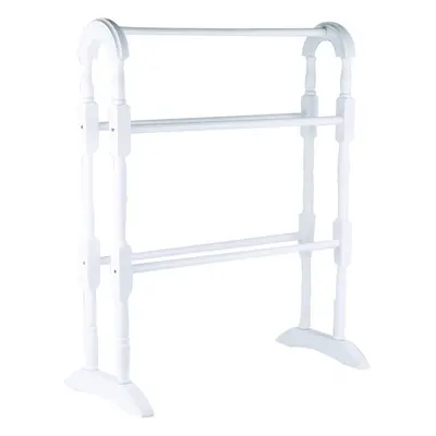 Towel rack, wood, white, 78cm x 63cm x smart