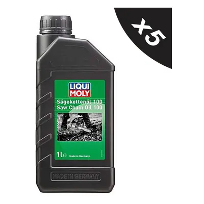 LIQUI MOLY Chainsaw Oil Petrol & Electric Pole Saws Hedge ISO100 5x1L