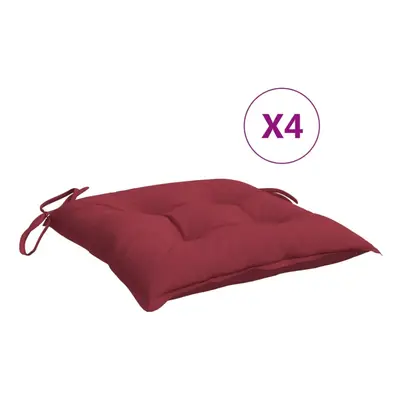 vidaXL Chair Cushions pcs Wine Red 15.7""x15.7""x2.8"" Fabric