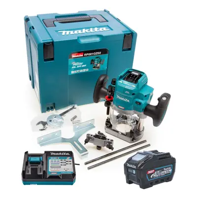 Makita RP001GZ02 40V XGT Brushless 1/2'' Plunge Router 12mm +5Ah Battery