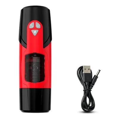 (red) Automatic Male Masturbator Telescopic Rotation Vagina Masturbation Adults Sex Toys For Men