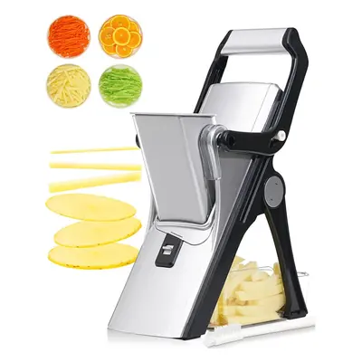 (Silvery black) Mandoline Vegetable Slicer, Veg Chopper/Julienne/Dicer for Vegetables, Potato Sl