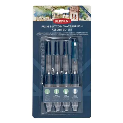 Derwent Push Button Waterbrush Assorted Set