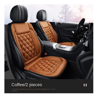 (2 Classical Brown) New Auto Electric Heated Pad 12V Heated Car Seat Cushion Winter Car Seat Pad