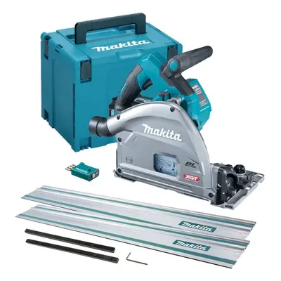 Makita SP001GZ03 40v MAX XGT Brushless Plunge Saw 165mm + 2x 1.5m Guide Rails