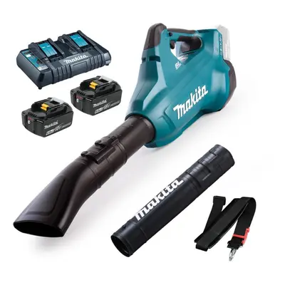 Makita DUB362 Twin LXT 18v 36v Brushless Turbo Leaf Blower x 6.0ah +Charger