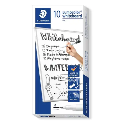 Staedtler Lumocolor Whiteboard Pen - Black (Box of 10)