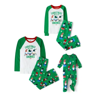 The Children's Place Baby Toddler One Piece Family Matching Holiday Pajama Sets Fleece Green Chr