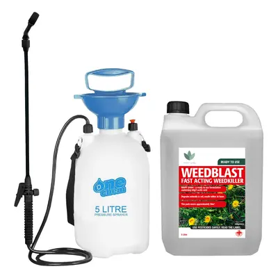 Weedblast Fast Acting Weedkiller 5L with 5L Garden Sprayer