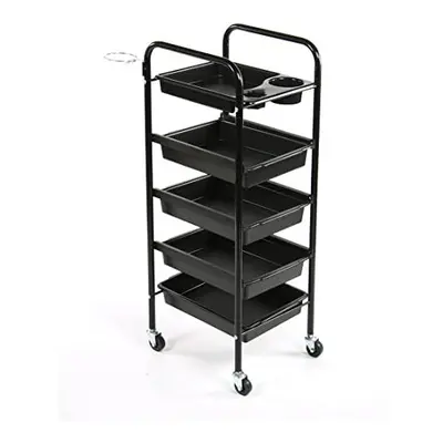 Salon Store Apollo Hairdressing Trolley Hair Salon Colouring Cart Beauty, Black