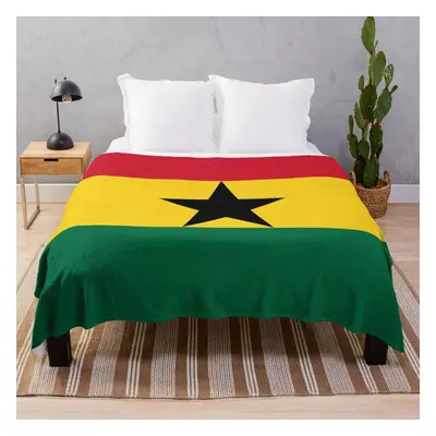 Fleece Throw Blanket Ghana National Celebration Flag for Sofa Couch Kids x Inches