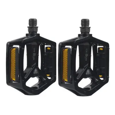 (Black) Aluminum Alloy Ultralight Bicycle Pedals Cr-Mo Steel Mandrel Double DU Bearing Pedals