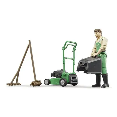 Bruder Gardener With Mower & Accessories 1:16 Scale