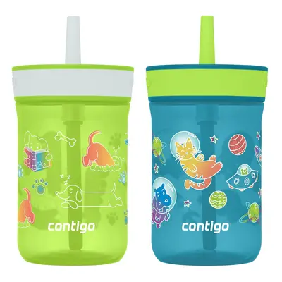 Contigo Kids Leighton Straw Tumbler with Spill-Proof Lid Oz. 2-Pack