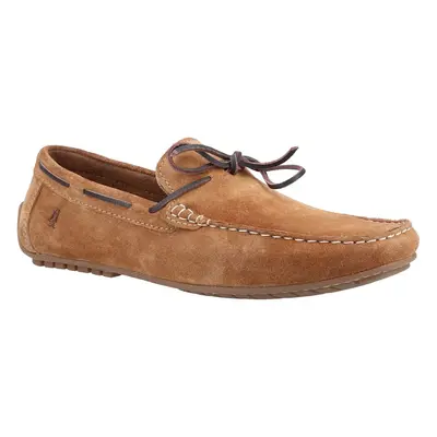 (Brown, (Adults')) Hush Puppies Reuben Suede Men's Tan Boat Shoes