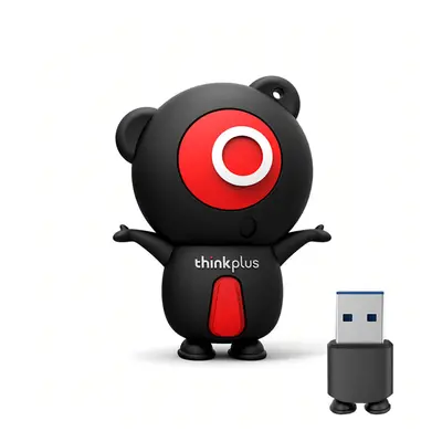 (64G) Cute USB3.2 Gen1 Flash Drives Small Black Shockproof Thumb Drive 128G 64G 32G Creative Hig