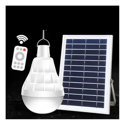 (80W) 80/150W Solar LED Bulb Light Modes Remote Control USB Rechargeable Emergency Light Night L