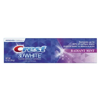 Crest 3D White Toothpaste, Radiant Mint, 4.1 oz (116 g)