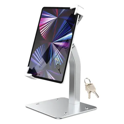 Anti Theft Tablet Stand, Desk iPad Security Holder with Lock, Lockable Kiosk Store Tablet Mount 