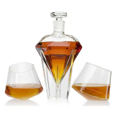 The Wine Savant Diamond Whiskey Decanter l With Diamond Glasses Decanter Set Diamond Wine Glass 