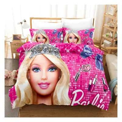 (Color 03, Double (200X200CM/3PCS)) Barbie Bedding Single Double King Duvet Cover NEW