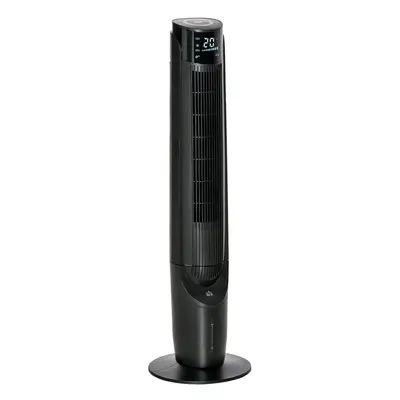 HOMCOM Quiet Air Cooler, Home Evaporative Ice Cooling Tower Fan Bedroom, Black