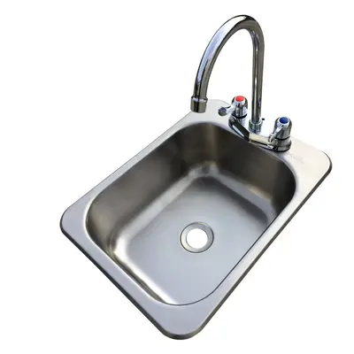 S11 Counter Top Sunk Inset Stainless Steel HAND WASH BASIN Sink Waste, Plug & Tap