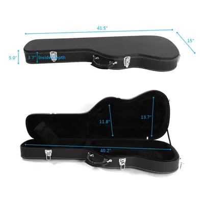 Electric Guitar Hard Case Microgroove Flat Surface Straight Flange UK