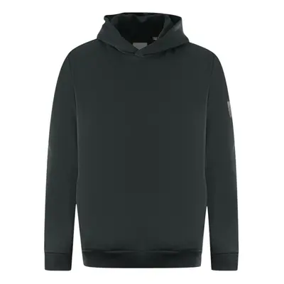 (L) Lyle & Scott Plain Black Pull-Over Hoodie