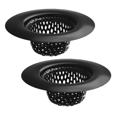 2 Pack - 2.25"" Top / 1"" Basket- Black Sink Strainer Bathroom Sink U