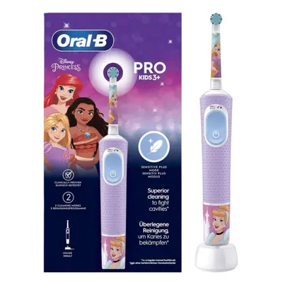 Pro Kids Princess Electric Toothbrush for Children from Years, Includes Sensitiv+ Mode for Denta