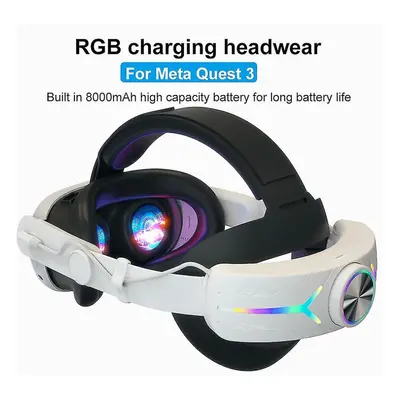 (C) Vr Headset Rgb Light Battery Strap Compatible With Meta Quest Battery Pack,replacement For Q